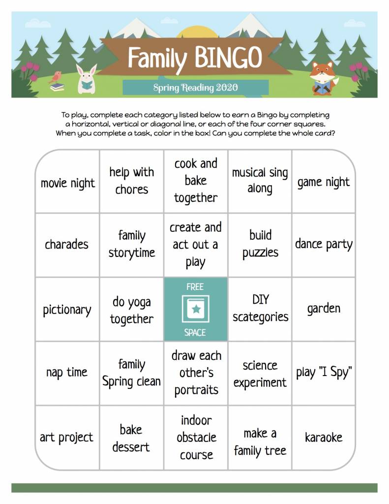 At Home Bingo! Children’s & Family Edition Kids' Space