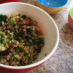 bowl of herby grain salad